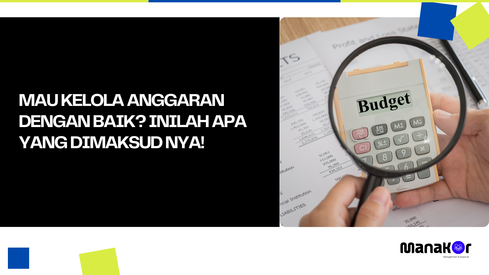 Apa yang dimaksud anggaran