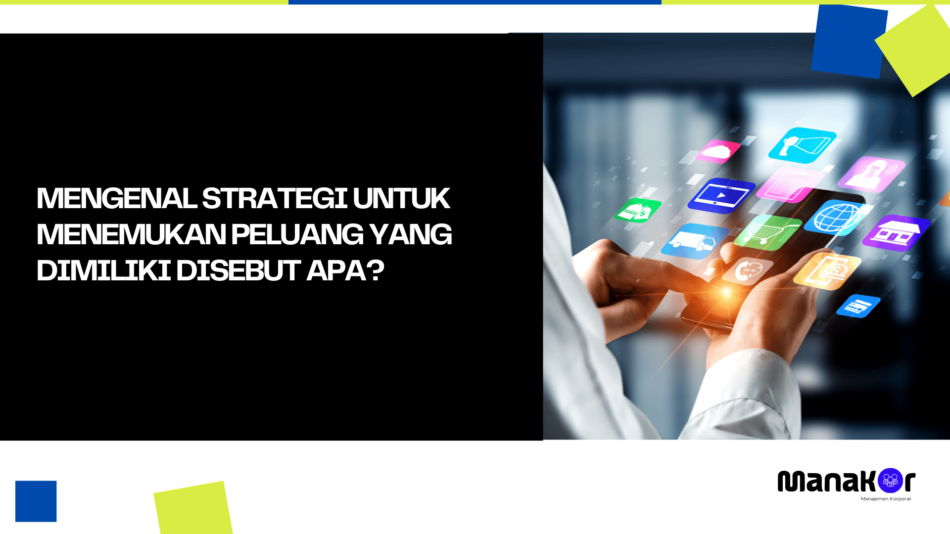 Strategi untuk menemukan peluang yang dimiliki disebut