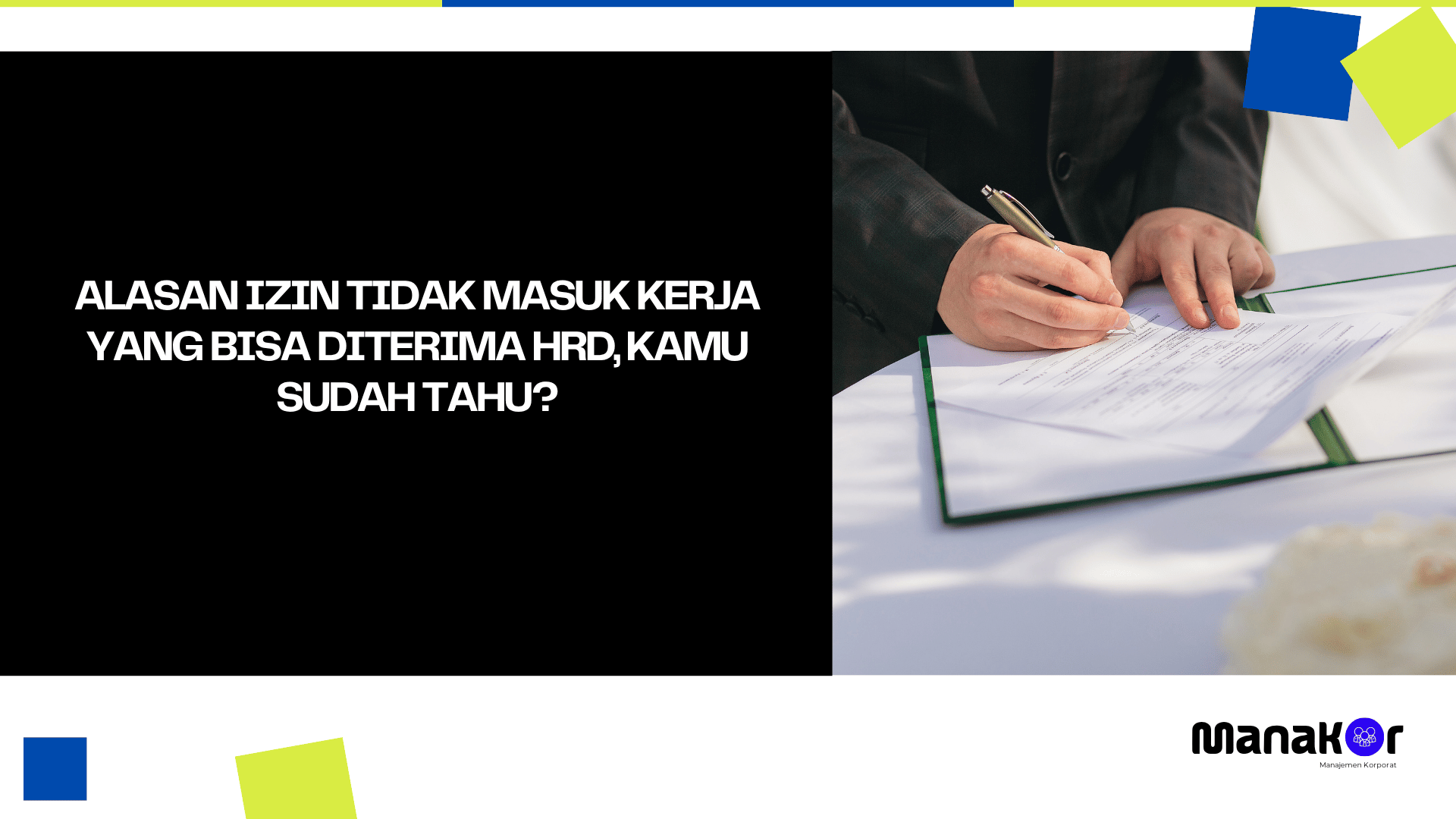 Alasan izin tidak masuk kerja