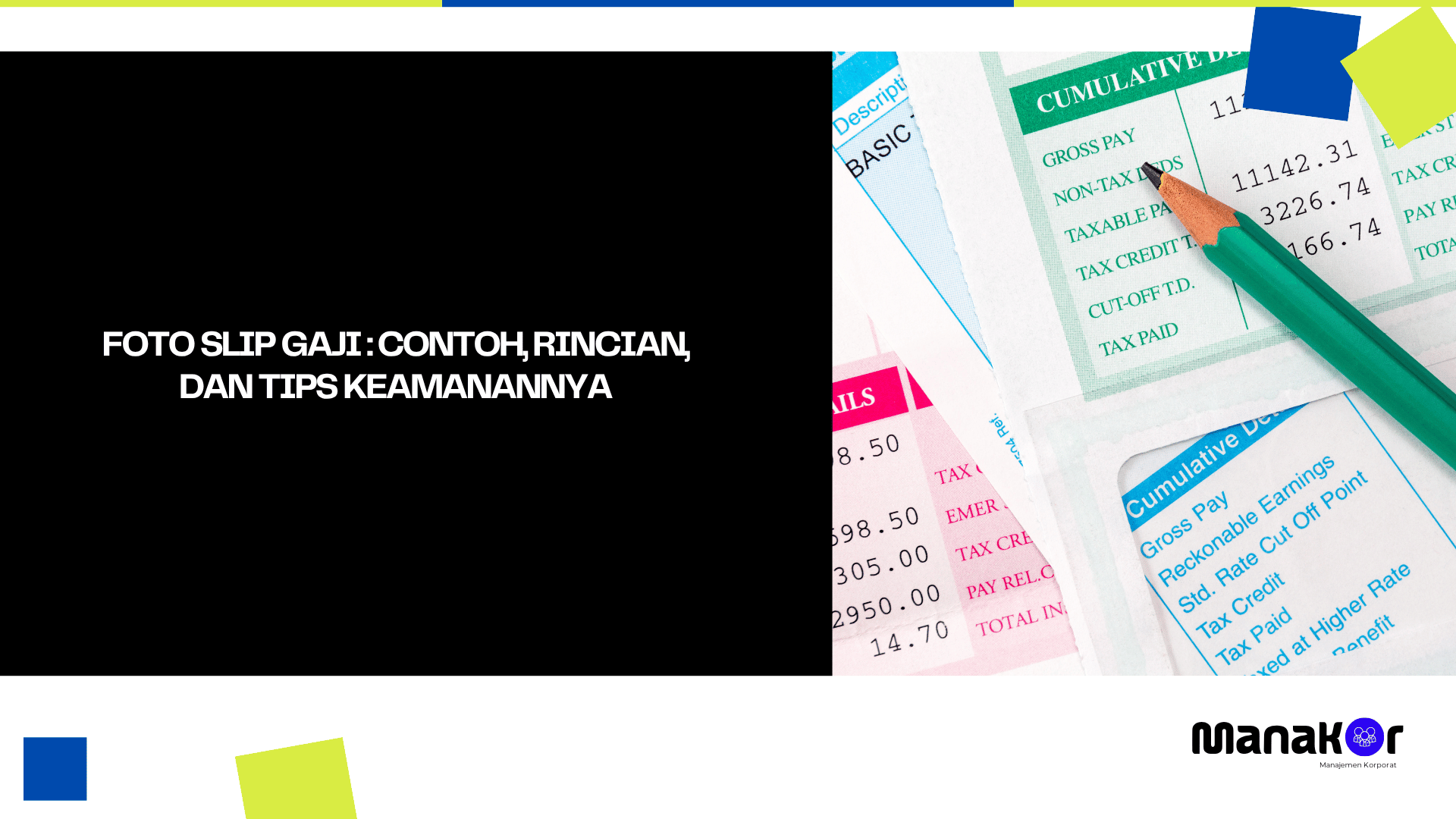 Foto slip gaji