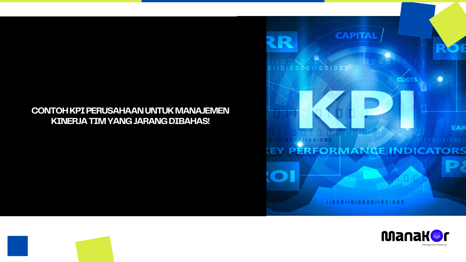 contoh kpi perusahaan
